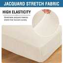 H.VERSAILTEX Super Stretch Individual Seat Cushion Covers Sofa Covers Couch Cushion Covers Slipcover Sets Thick Jacquard Textured Twill Fabric (1 Piece Chair Cushion Cover, Natural)