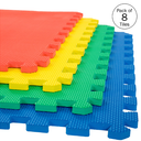 Floor Mats - 7 -Piece Nontoxic Exercise Mat or Play Mat for Toddlers, Babies or Kids - Foam Padding for Home Gym by Stalwart (Multicolor), 

12"×12"