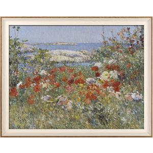 VIYYIEA Framed Wall Art for Living Room, Garden Canvas Prints, Vintage Home Decor, Flowers Painting Picture, Bathroom Wall Decor Gifts for Friends or Family - 20L x 16W