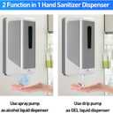Automatic Hand Sanitizer Dispenser, Jewaytec 1000ML Wall Mounted Stainless Soap Dispenser Touchless Auto Liquid Dispenser for Office, Home, Restaurant