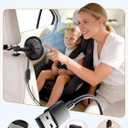 USB Car Fans for Backseat5.39in Portable Car Cooling Fan with 3 Speeds, Quiet Brushless Motor, Rotatable Air Ventilation for Kids Baby 5V/1A Headrest Mount Auto Cooler No Battery(Headrest Buckle)
