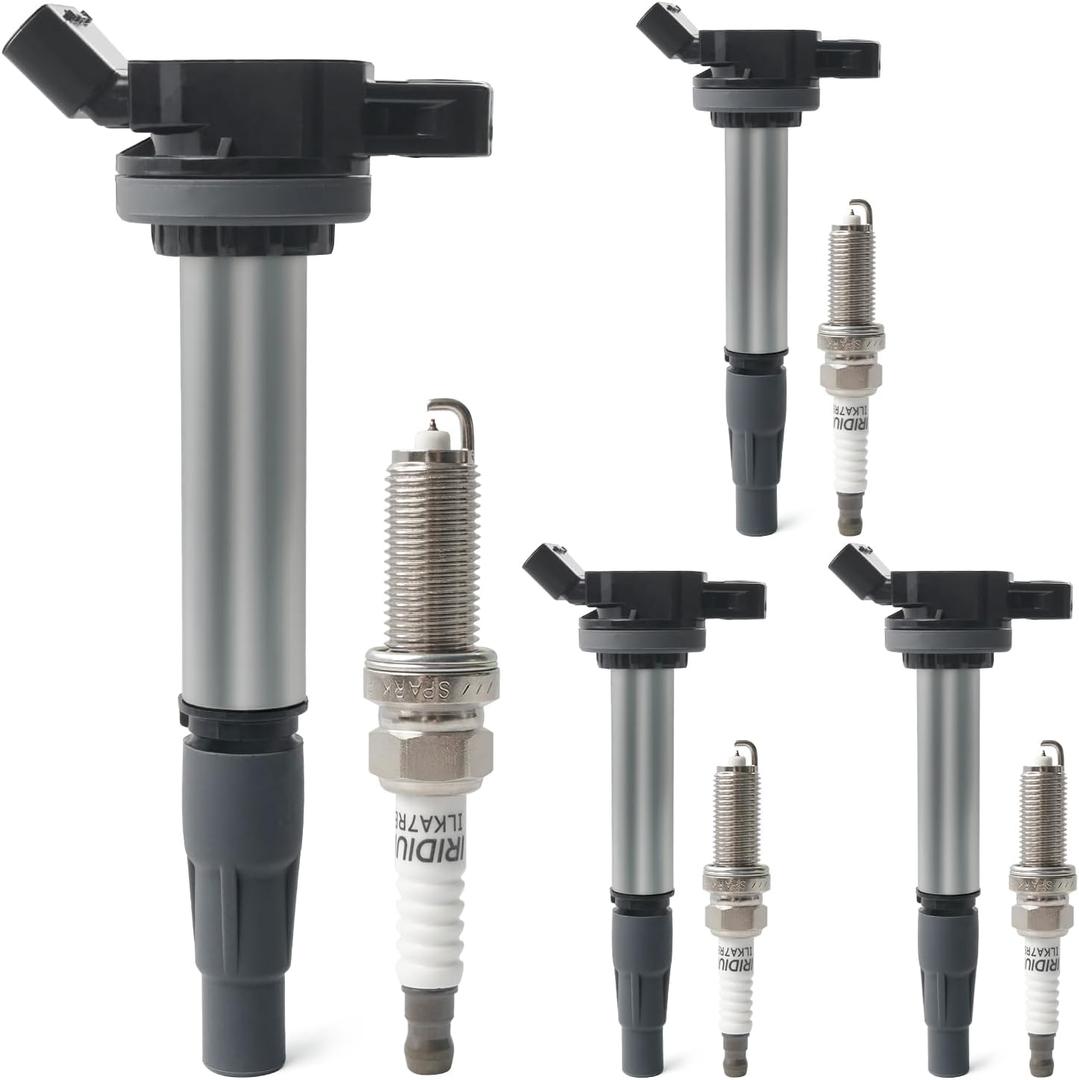 Set of 4 Ignition Coil Pack & Iridium Spark Plugs Compatible with 1.8L L4 2009-2017 Toyota Corolla 2009-2014 Matrix 2010-2015 Prius, Lexus CT200h, Scion XD IM, Pontiac Vibe Replace UF596 UF619 C1714