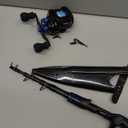 Sougayilang Fishing Rod and Reel Combo, Telescopic Casting Rod Baitcasting Reel with Carrier Bag Baitcaster Combo for Freshwater Saltwater