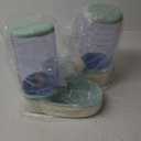 Automatic Dog Cat Feeder and Water Dispenser Gravity Food Feeder and Waterer Set with Pet Food Bowl for Small Medium Dog Puppy Kitten, Large Capacity 1 Gallon x 2 (Green)