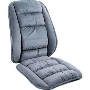 ALIBO Orthopedic Firm Chair Lumbar Support Cushion Set Non-Slip Bottom Coccyx Pads Warm Adjustable Curvature Low Back Pain Relief Relax Pillow for Office,Dinning Chair,Recliners,Sofa and Car Grey (Large)