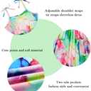 Vieille Toddler Girls Summer Sling Dress Tie Straps Sleeveless Casual Beach Sundress with Pockets 2-6 Years