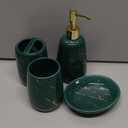 Modern Bathroom Five-Piece Set, Wash Set, Mouthwash Cup, Toothbrush Cup Set for Bathroom Washroom(Green)