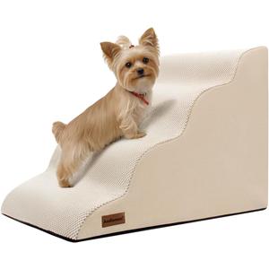 Dog Stairs and Ramp for High Beds 20.9" H, 4-Step Pet Steps for Small Dogs and Cats, Stairs for Dogs to get on Bed with Non-Slip Bottom,Indoor Pet Steps,Comfort,Durable