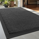 DEXI Front Door Mat Outside Entrance, Rubber Entry Doormat Heavy Duty, Welcome Mats Non Slip for Inside House Floor Entryway Back Doors Exterior Patio, 20x30, Striped Grey