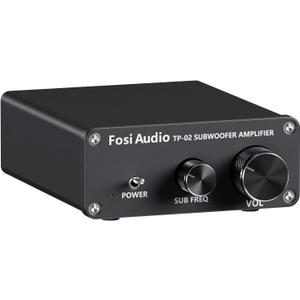 Fosi Audio TP-02 Subwoofer Amplifier Home Audio, Mini Bass Amp Mono Subwoofer Amp, with TDA7498E Chip 220W Volume and Frequency Control, for Powered Passive Subwoofers Bass Shakers