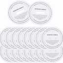 QUARKZMAN Pack of 30 Candle Dust Covers 5.5 cm/2.2 Inches Round Printed White Candles Drip Protection Lid Accessories for Crafts Scented Candles Glasses Boxes Packaging White