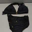 Blooming Jelly Women's Halter Triangle Bikini Sets Two Piece Cheeky Swimsuit String Sexy Bathing Suit Swim Suits, Size L