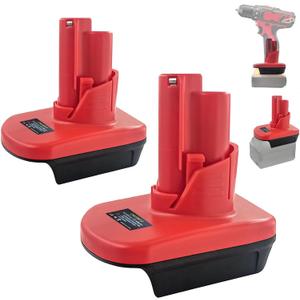 2 Pack for Milwaukee M-18 to M-12 Battery Adapter, DM20M12 for Milwauke 18V to 12V Converter, Convert for Dewalt 20V to 12V Power Tools