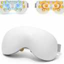 KS SHOP Eye Massager with Heat & Cooling | 12 Precision Massage Nodes | Bluetooth Music | 4 Massage Modes | 2400mAh Battery | Relaxation for Eye Strain, Dry Eyes, Stress & Headaches (Gray)