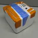 Acellegic Ceramic Salt Cellar with Lid and Spoon, 13oz Large Chicken Salt Jar, Chicken Cookie Jar with Spoon for Counter, Coffee, Sugar, Spices and Candies, Kitchen Christmas Decoration(Blue)