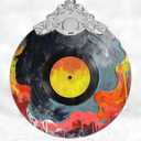 Christmas Decorations Ornaments, Stained Glass Ornament, Christmas Tree Ornaments, 2025 Gift Ornament, Xmas Gift for Friend Family Coworker - Vinyl Record