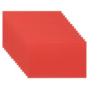 PATIKIL 2.1x3.3 Inch Anodized Aluminum Sheet Metal, 15Pcs Laser Plates Engraving Blanks 0.5MM Thin Rectangle for Crafting DIY House Laser Engraving, Red