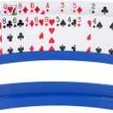 2 Packs of Double-Layer Card HoldersPlaying Card Holder for Kids Adults Hands Free Card Holder for Family Card Game Nights Poker Parties (Blue-black(2pack))