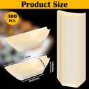 300 Pcs 5.5 x 3.1 Inch Disposable Bamboo Plates Wooden Sushi Boat Serving Tray Appetizer Dishes and Bamboo Bowls for Catering Party Home Use, Small