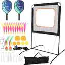 Portable Pickleball with Net - The Racket Game Combining, Badminton, and Tennis, Competitive Outdoor & Indoor Game, Ideal for Backyard, Indoor & Outdoor Fun for Adults and Family