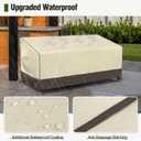 MR. COVER 3-Seater Outdoor Couch Cover Waterproof, 80 Inch Patio Furniture Covers Waterproof with All Weather Protection, Heavy Duty Outdoor Sofa Covers with Air Vent and Handles, Brown & Khaki