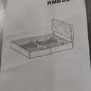 VASAGLE LED Bed Frame Queen Size, Queen Bed with Headboard and 4 Drawers, 1 USB Port and 1 Type C Port, Adjustable Upholstered Headboard 36.7/39.3 Inches, No Box Spring Needed, Light Gray URMB821G01