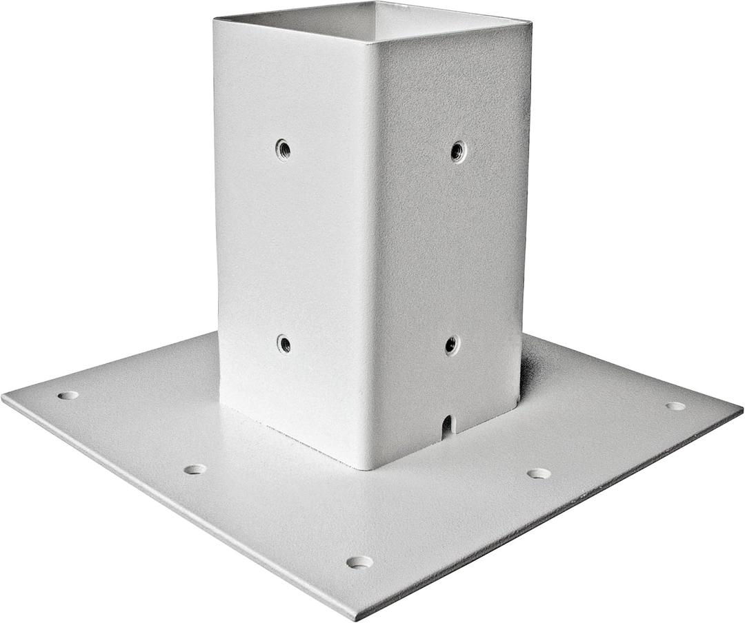 Mail Boss 7157 Surface Mount Post Base Plate, Cream White