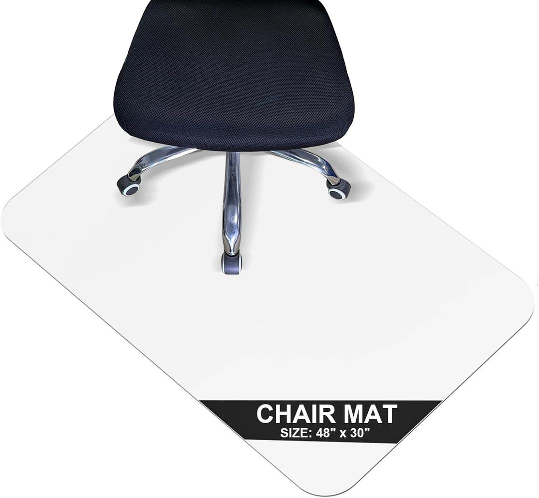 Office Chair Mat for Carpet Floor, Plastic Rolling Chair Mat for Carpeted Floors, Computer Desk Chair Floor Mats, 48 x 30 Inch Rectangle Clear Heavy Duty Floors Protector 0.14 Inch Thick