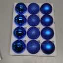 24pcs Christmas Tree Balls Xmas Decoration Ornaments Christmas Ball Ornaments 3cm (Blue)