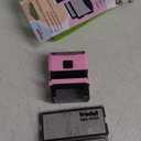 Trodat Printy 4912 Self Inking Do it Yourself (DIY) 4 line Personalized Custom Message or Address Stamp kit with Black Ink, Impression Size: 3/4 x 1-7/8 inch (Pink)