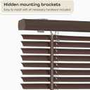 Cordless Room Darkening Mini Blind - 43 Inch Width, 64 Inch Length, 1" Slat Size - Mahogany - Cordless GII Deluxe Sundown Horizontal Windows Blinds for Interior by Achim Home Decor