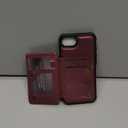 Vinich for iPhone 16e Wallet Case with Card Holder, RFID Blocking Credit Slots Kickstand Shockproof Phone Cover for Women Men, Wine Red