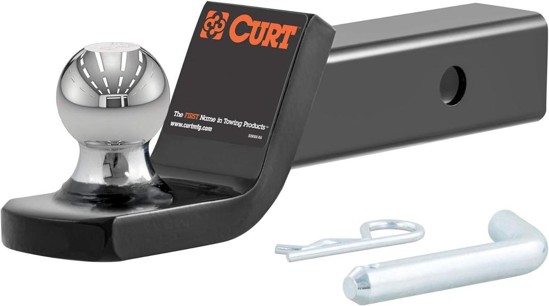 CURT 45131 Fusion Trailer Hitch Mount with 1-7/8-Inch Ball & Pin, Fits 2-Inch Receiver, 5,000 lbs, 2-In Drop