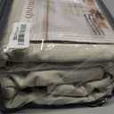 100% Blackout Curtains 84 Inch Length 2 Panels Set Farmhouse Style for Bedroom Windows/Living Room Thermal Insulated Neutral Boho Drapes Linen Blend Natural Ivory 7ft Long Hook Belt Pleated/Back Tab