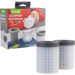 Tovolo Mini Ice Cylinder- Squeeze & Release- Set of 2, 1000422