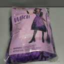 Spooktacular Creations Light-up Witch Costume for Girls, Toddlers Print Witch Outfit Set for Kids Halloween Dress Up Parties (Purple)