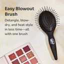 Wet Brush Easy Blowout Detangling Hair Brush, Black, Edgeless HeatFlex Bristles for Blow Dry, Ergonomic Soft-Touch Handle, Maximum Volume, Ceramic Coating Pad Smooths & Straightens (Pack of 2)