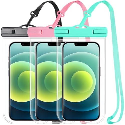 MR.LUYU 2025 Waterproof Phone Pouch for Cruise Essentials, Beach Vacation Essentials Cruise Ship Must Haves Dry Bag for Travel Accessories, Case for iPhone 16 15 14 13 12 Pro Plus Max Galaxy 6 Pack