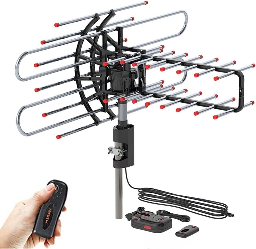 TA-851 Plus 360Rotation UV Dual Frequency 45-860MHz 22-38dB 42.65ft Cable Outdoor Antenna
