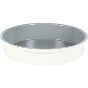 Sur La Table Kitchen Essentials Bake Sale 9 Inch PFOA, PFAS, PTFE Free Nonstick Round Cake Pan - Linen White