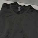 Real Essentials 3 Pack: Mens Big and Tall Tech Stretch Short Sleeve Quick Dry Fit T-Shirt Wicking Active Athletic Gym Top Plus Size Clothes Lounge Sleep Running V Neck Workout Tee- Set 10, 3XT Black