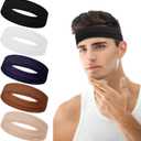 Workout Headbands Non Slip Headband Sport Headbands Sweatbands Elastic Sport Hair Bands for Sports Travel Indoor Fitness Gym