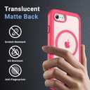 jaroco Magnetic for iPhone SE Case 3rd/2rd,iPhone 8/7 Case, [Compatible with MagSafe][Military Grade Drop Protection][Heavy Duty Protection][Non-Slip] 2-Layer Bumper Phone Case 4.7''-Rose