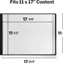 Dunwell 11x17 Portfolio Binder (Black, Horizontal), Presentation Book with 24 Pockets, Large 11 x 17 Art Portfolio Folder, Acid-Free Poly Cover and Sleeves