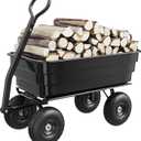 GarveeLife Poly Dump Cart - Heavy Duty 1200lbs Garden Cart with Quick-Release Dumping 13" Tires, Utility Wagon for Yard Work, Landscaping, Gardening