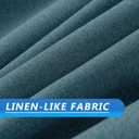 Linen 100% Blackout Curtains for Bedroom, Black Out Curtains 63 Inch Long 2 Panels Set, Back Tab/Rod Pocket Curtain for Living Room, Energy Efficient Curtain(52" W X 63" L, Teal)