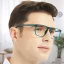 Oversized Reading Glasses Men 1.25 Square Reader Light Fashion Readers 100 125 150 175 200 225 250 275 300 350 Turquoise 1.25x