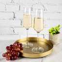 YANGNAY Champagne Flutes Set of 12, 7.5 oz Stemmed Champagne Glasses, Sparkling Wine Glasses for Party, Clear