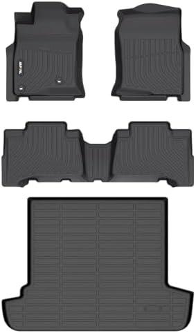 Floor Mats & Cargo Liner Set  4Runner 5 Seats All Weather Protection TPE Anti-Slip Automotive Full Set Custom Car Mats Accessories - Black