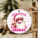 2 x Funny Adult Ornament 2025  White Elephant Gift, Big Nick Energy Ceramic Ornament with Cool Santa Design  Holiday Tree Decoration, Gag Gift & Stocking Stuffer for Adults